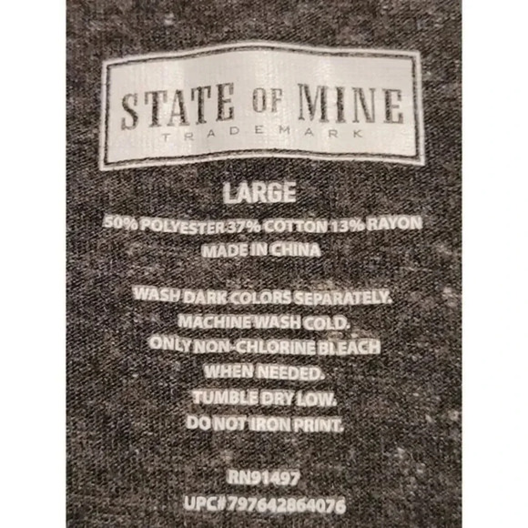 Men's State of Mine T-shirt Happy Camper Size L - Picture 4 of 4